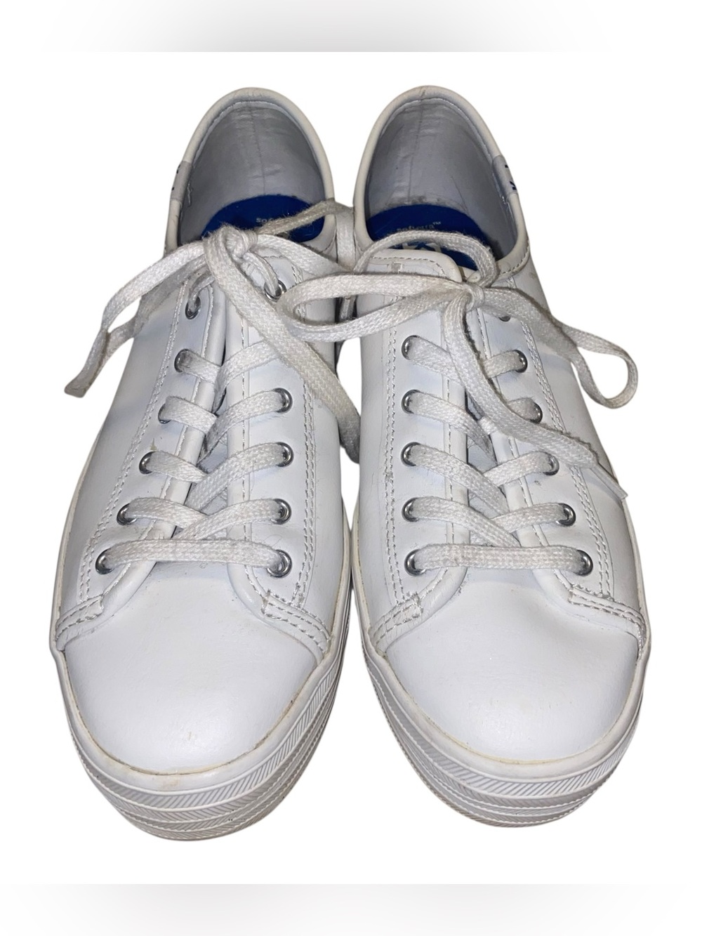 Keds Sneakers Womens Size 7 Triple Up Leather White Athletic Platform Shoes - Picture 2 of 11